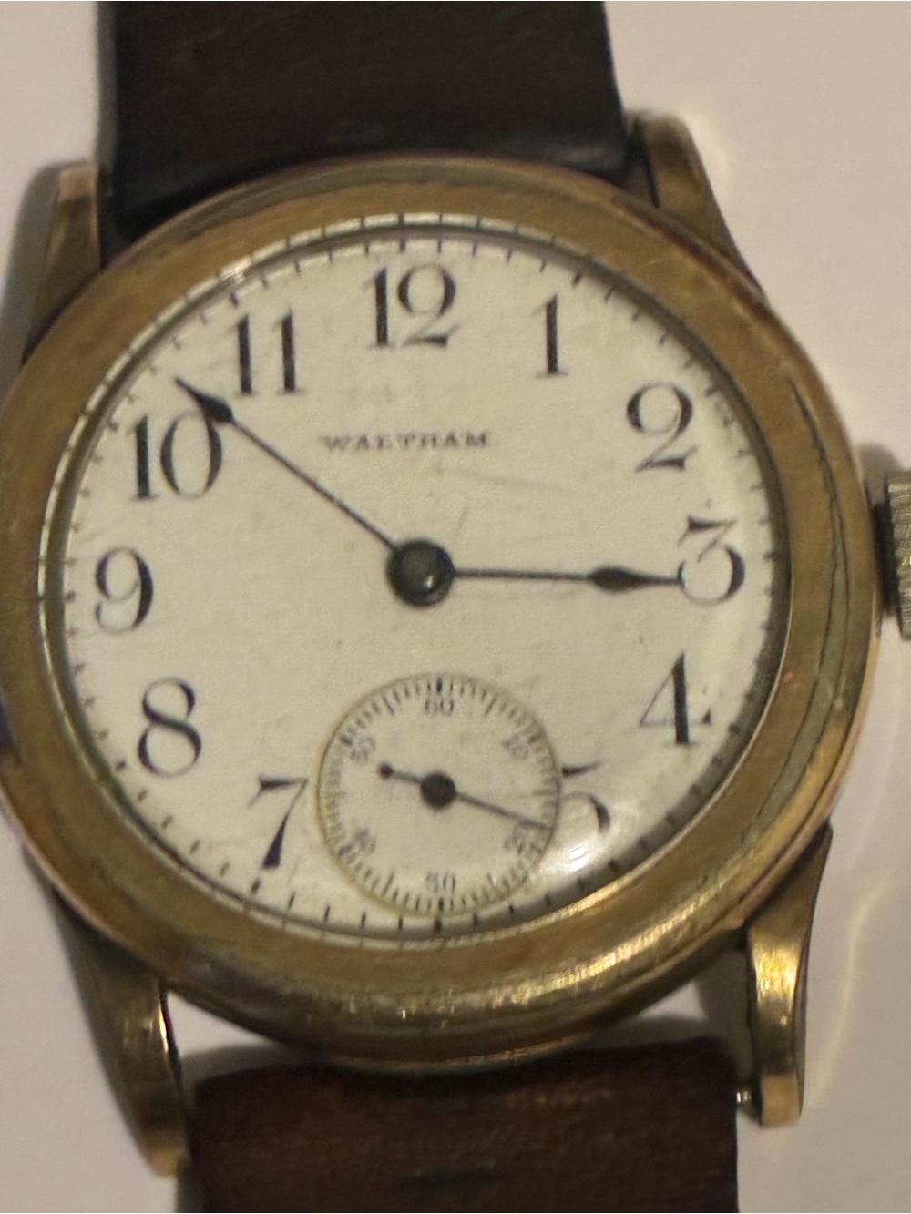 10kt Rare Vintage Watch Waltham WWI as is